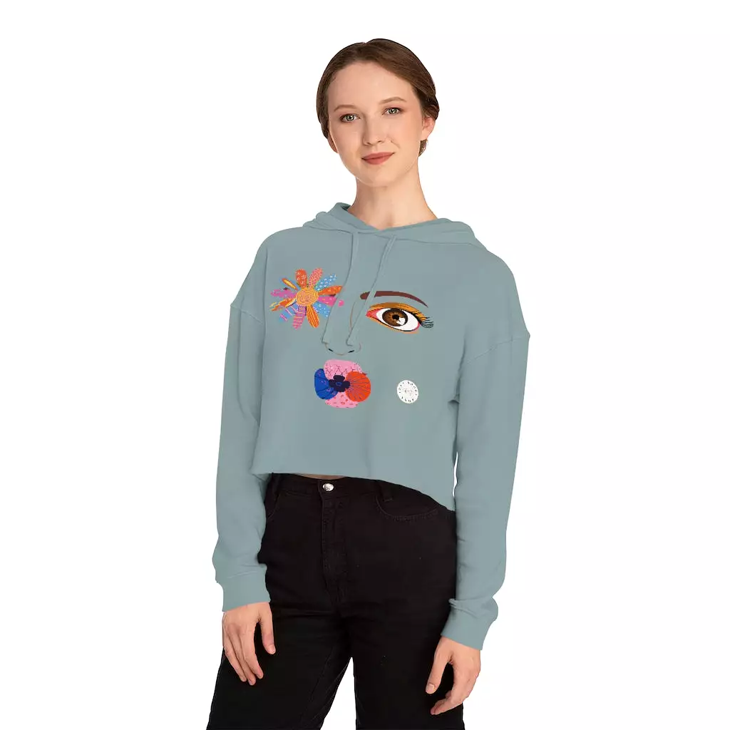 Kiss Me Petunia Cropped Hoodie