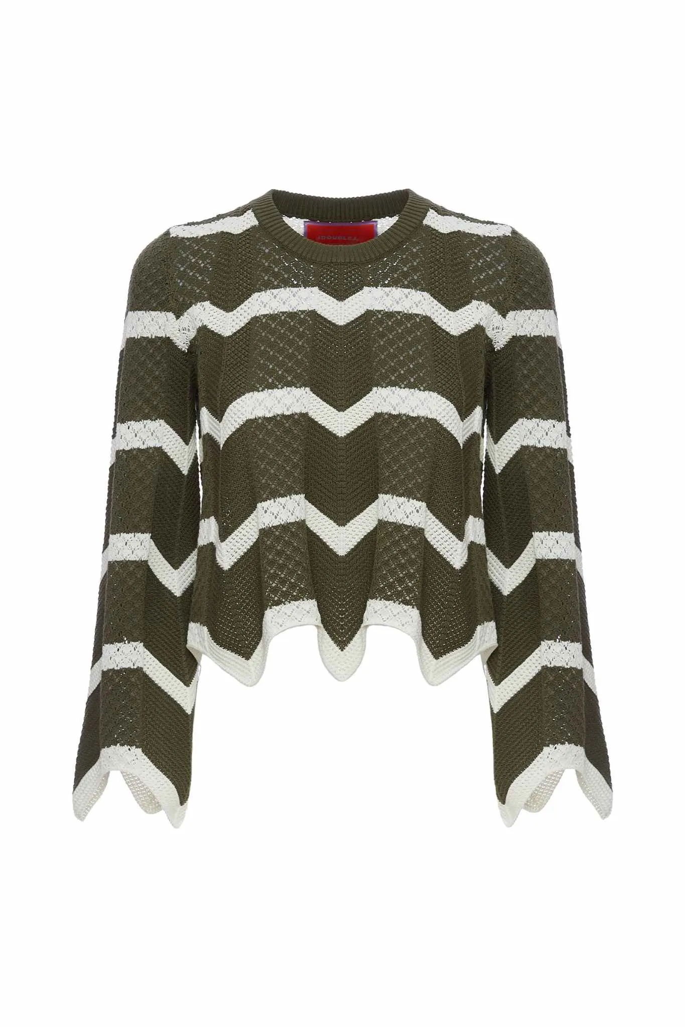 La Double J Chevron Crop Sweater