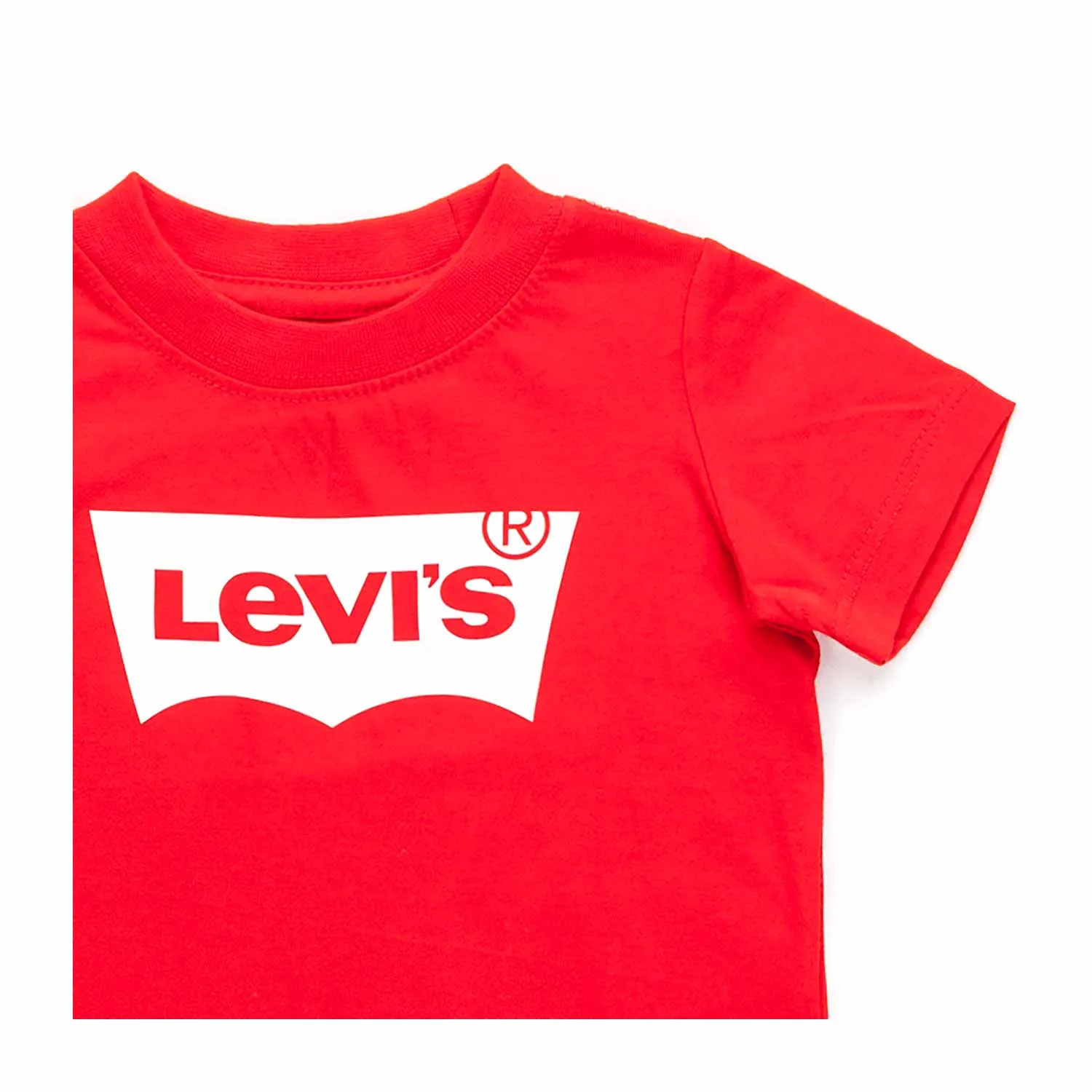 Levi's Unisex Red T-Shirt With White Logo For Baby