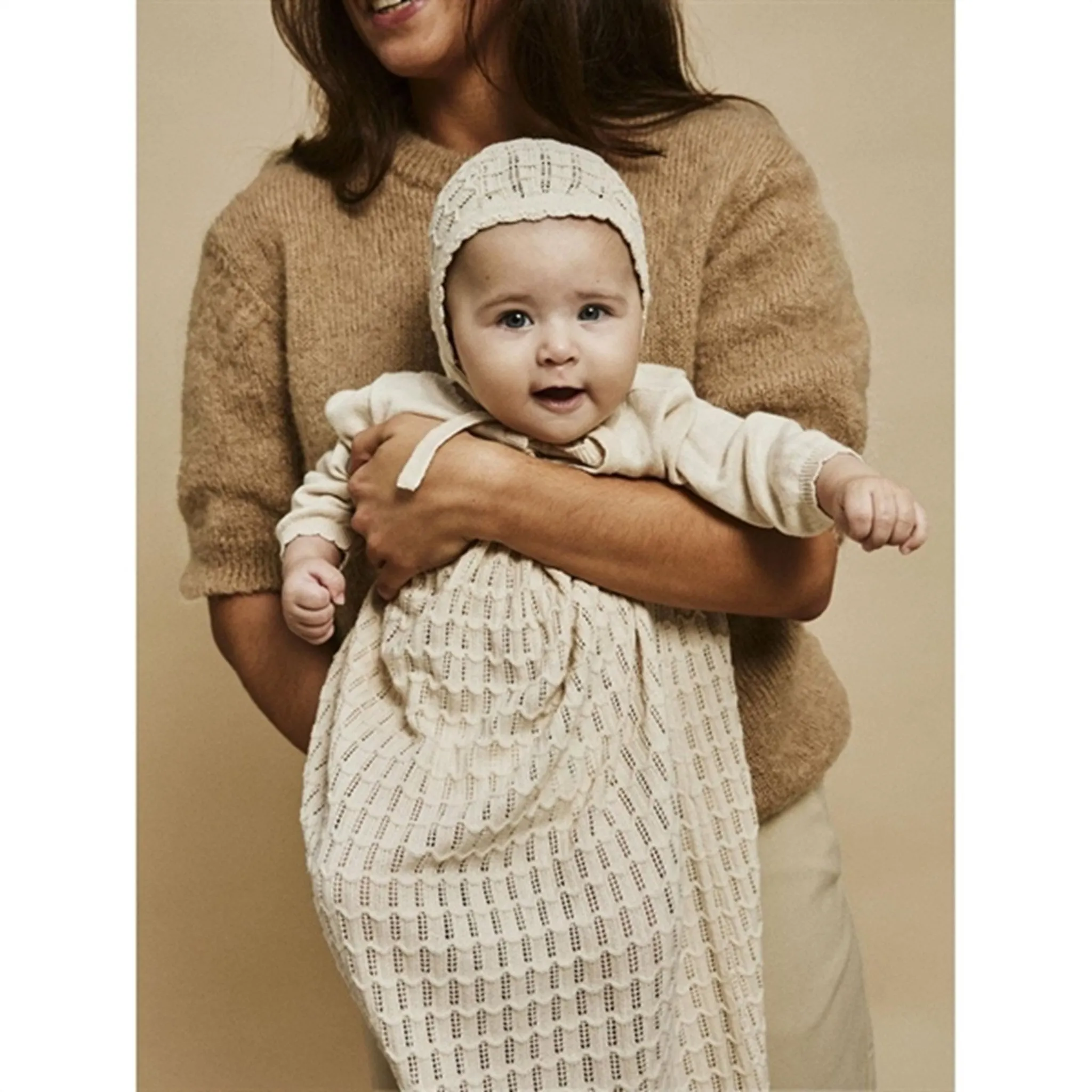 Lil'Atelier Sandshell Fauci Knit Christening Dress