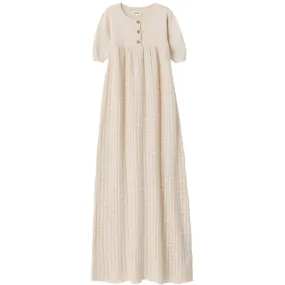 Lil'Atelier Sandshell Fauci Knit Christening Dress