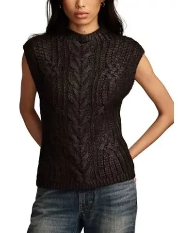 Lucky Brand Women's Metallic Sweater Knit Vest