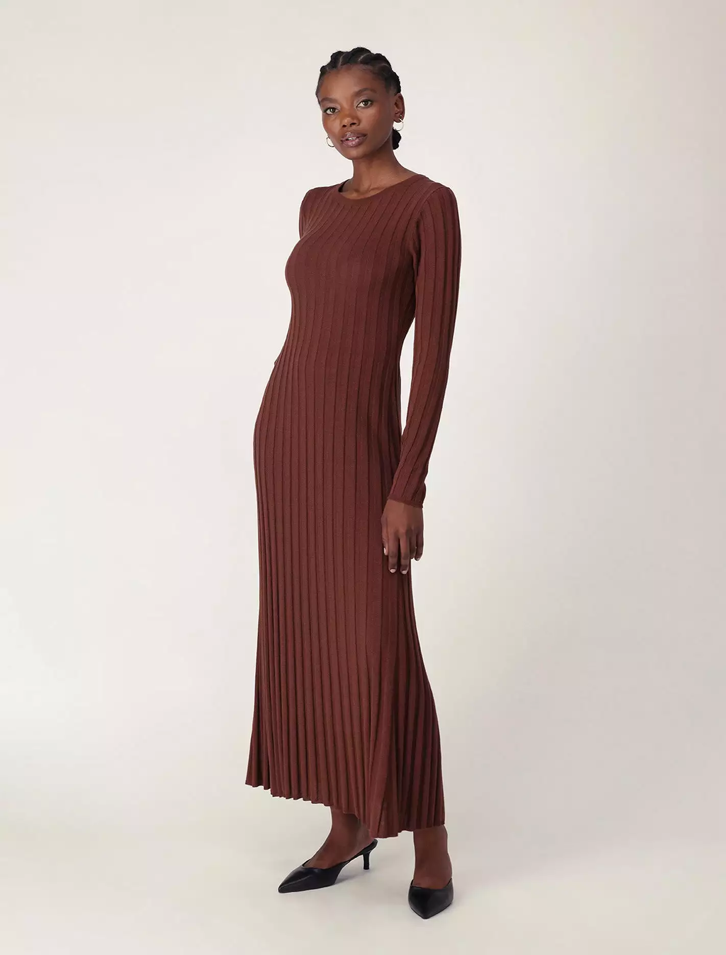 Lyla Crew Neck Detail Knit Dress