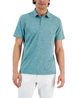 Macy's Alfani Alfatech Short Sleeve Marled Polo Shirt, Created for Macy's