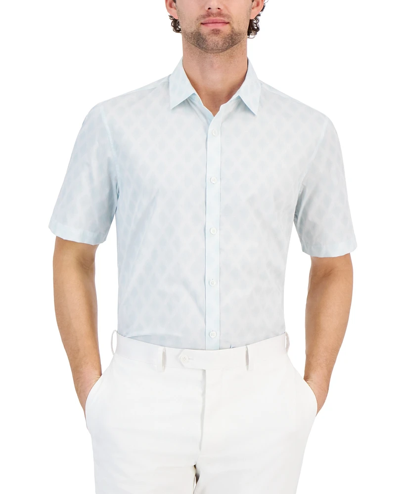 Macy's Alfani Men's Diamond Stripe Shirt, Created for Macy's