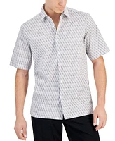 Macy's Alfani Men's Regular-Fit Geo-Print Button-Down Shirt, Created for Macy's