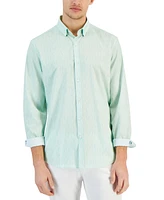 Macy's Alfani Men's Regular-Fit Stripe Stretch Shirt, Created for Macy's