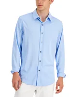 Macy's Alfani Men's Regular-Fit Supima Cotton Birdseye Shirt, Created for Macy's