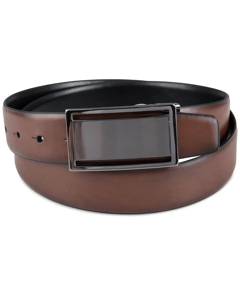 Macy's Alfani Men's Reversible Cut-Out Plaque Belt, Created for Macy's