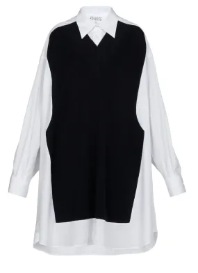 Maison Margiela Knit Panelled Shirt Dress