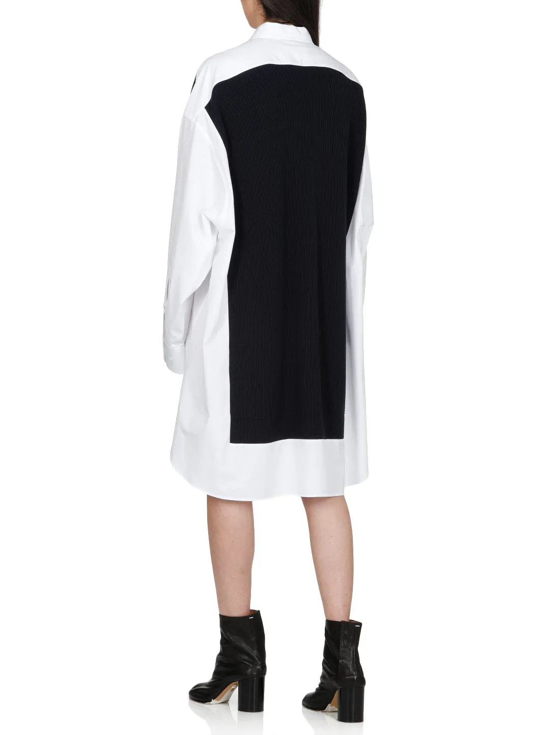 Maison Margiela Knit Panelled Shirt Dress