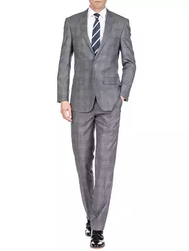 Men's Harrogate Windowpane Slim Fit 2PC Suits