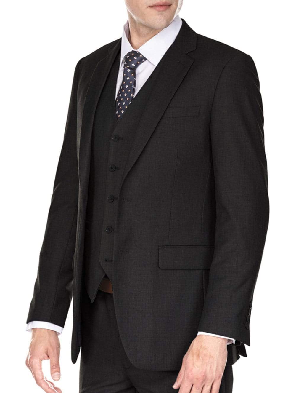 Men's Signature 3-Piece Slim Fit Suits (Black, Navy, Charcoal)