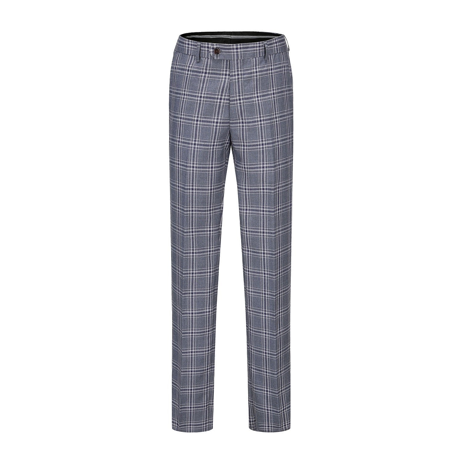 Men's Slim-Fit 2PC Double Breasted Glen Plaid Suit