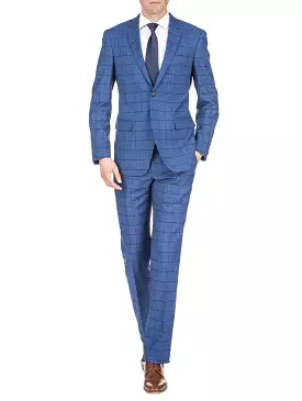 Men's Window Pane Slim Fit Suits