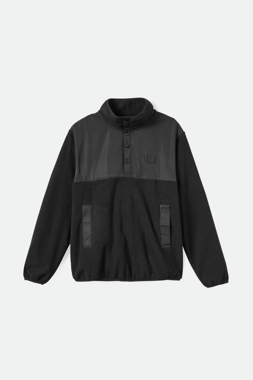 Micro Fleece Utility Mock Neck - Black