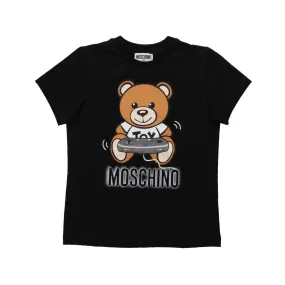 Moschino Unisex Black T-Shirt With Teddy Bear