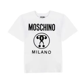 Moschino White Unisex T-Shirt For Children