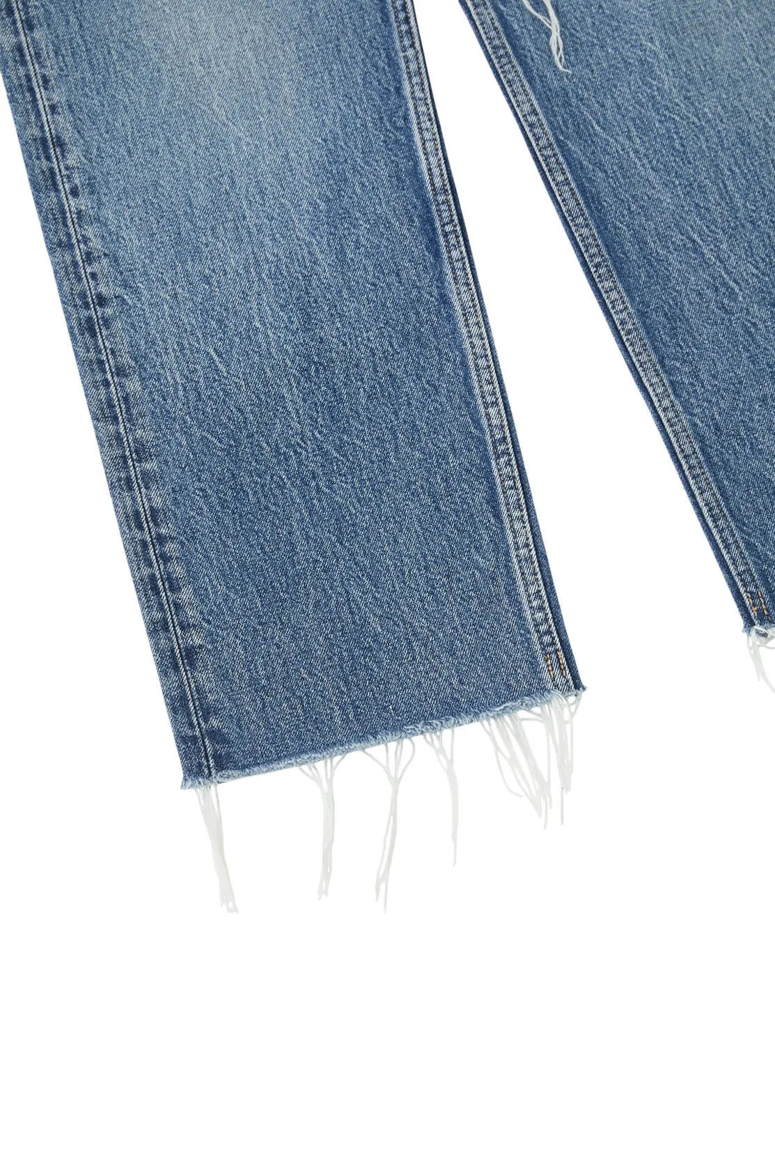 Moussy Denim Esplen Wide Straight Jeans in Blue