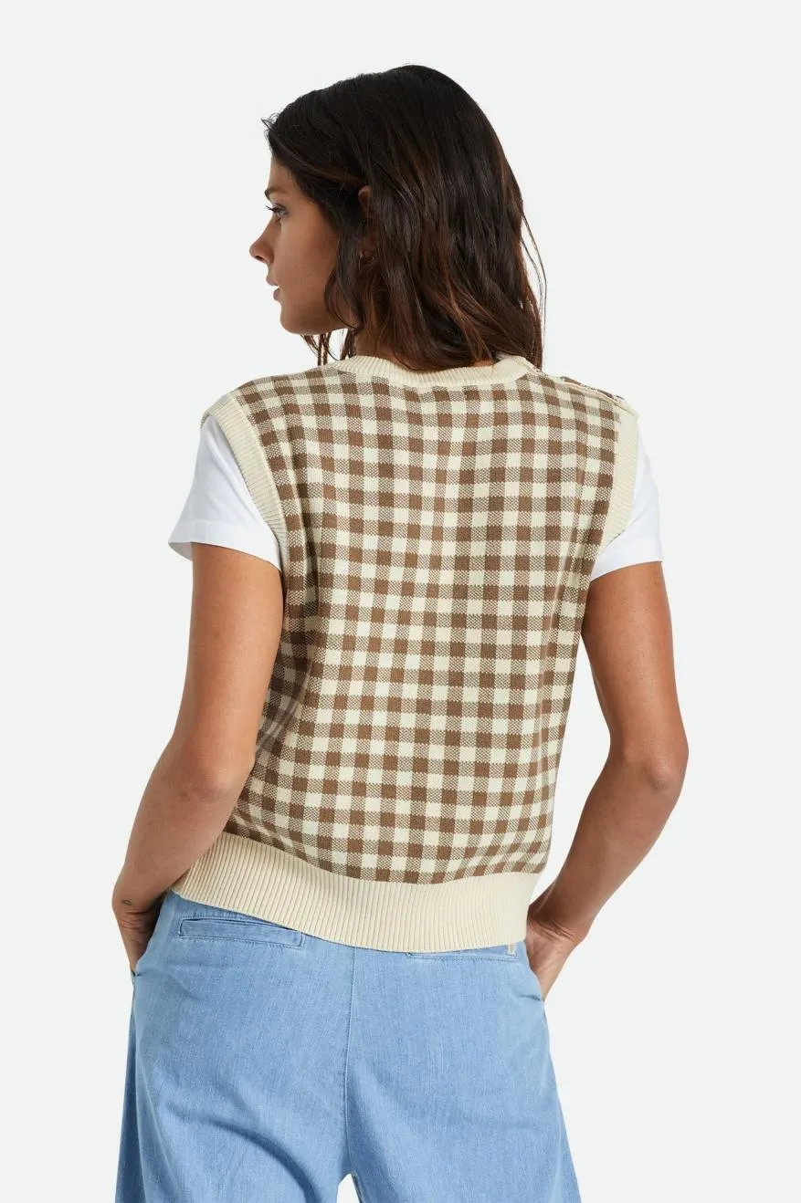 Naples Sweater Vest - Twig Gingham