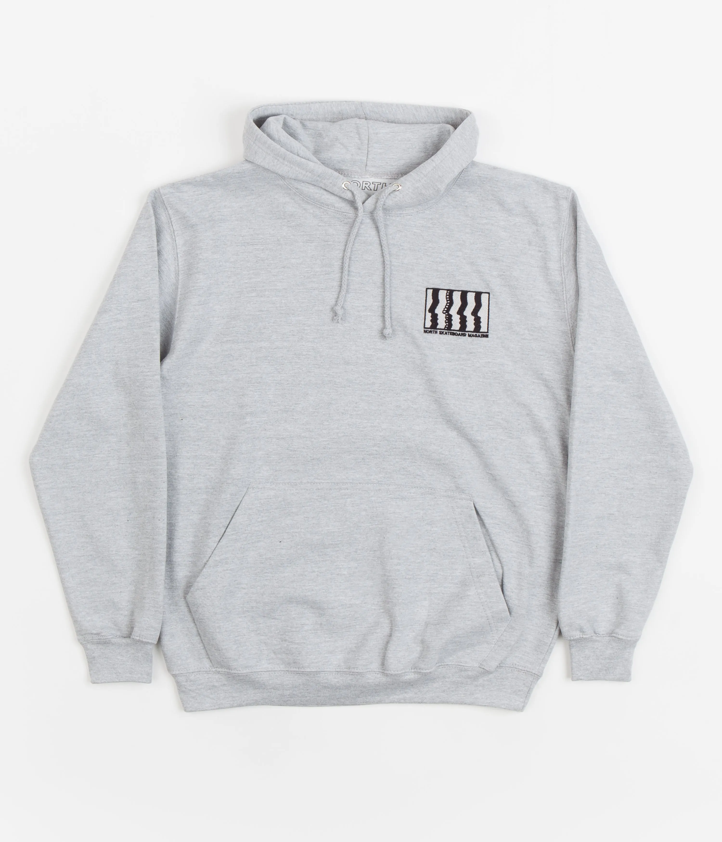 North Film Gallery Embroidered Hoodie - Grey / Black