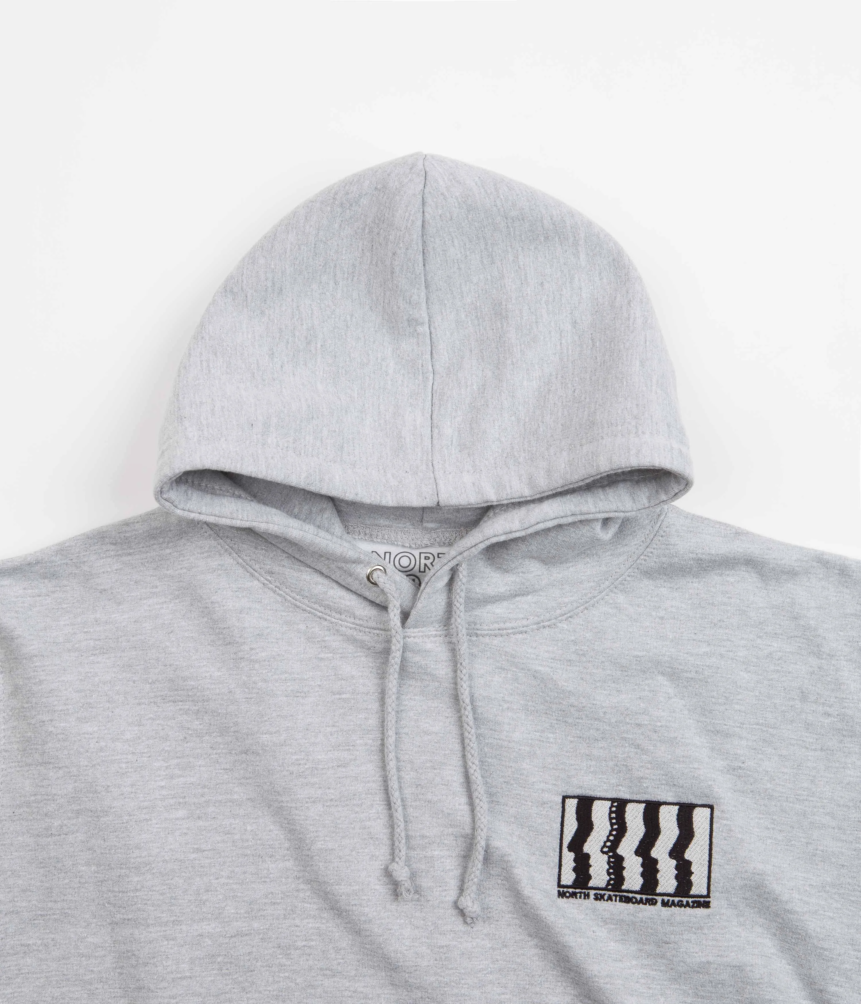 North Film Gallery Embroidered Hoodie - Grey / Black