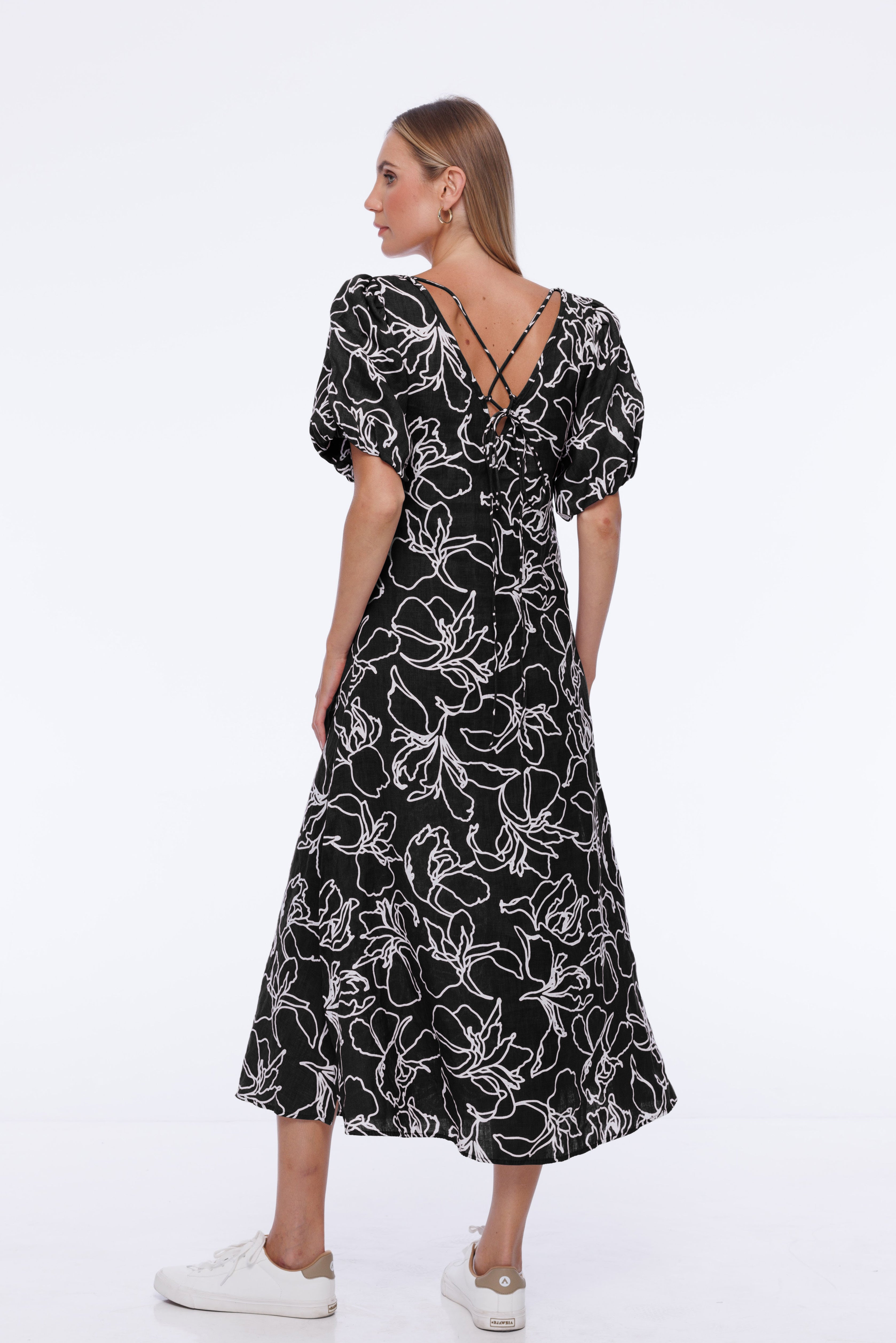 North West Dress - Exclusive Black/Ivory Print