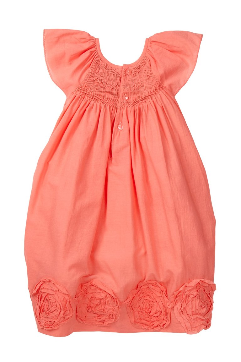 Orange Swirl Smocked Dress