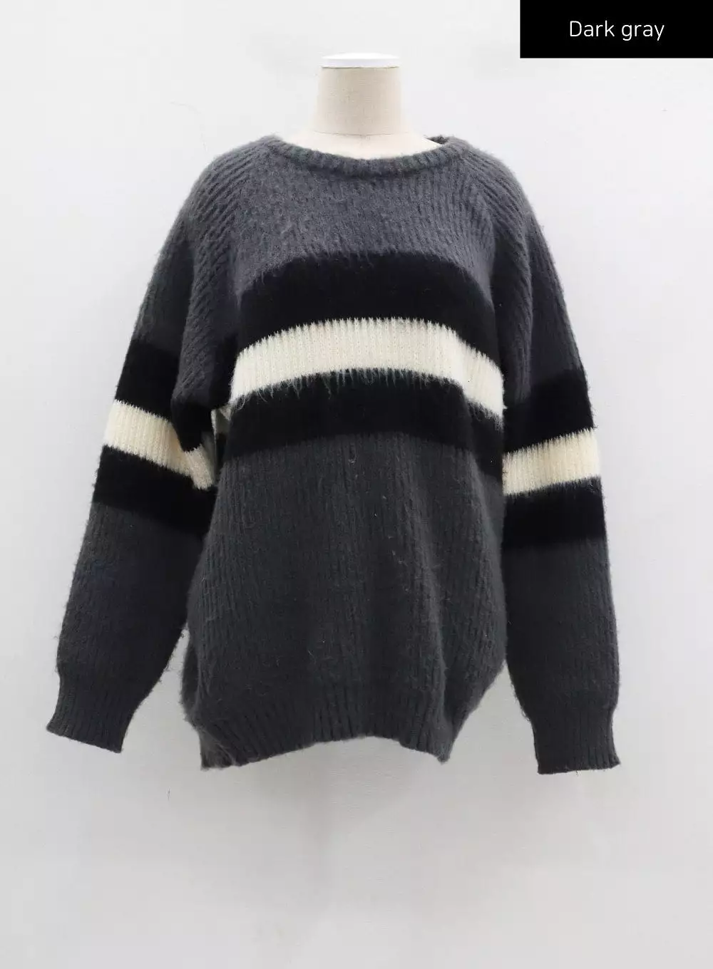 Oversized Crewneck Stripe Sweater CJ319