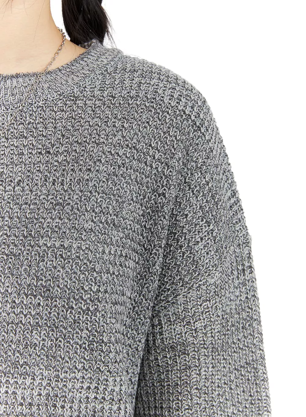 Oversized Solid Knit Sweater OM411