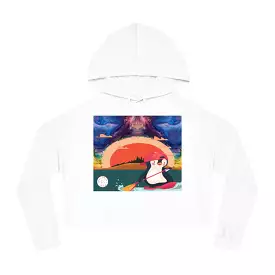 Paddle King Penguin Cropped Hoodie