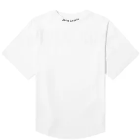 Palm Angels Mock Neck TeeWhite & Black