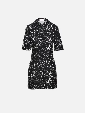 Palm Print Mini Dress