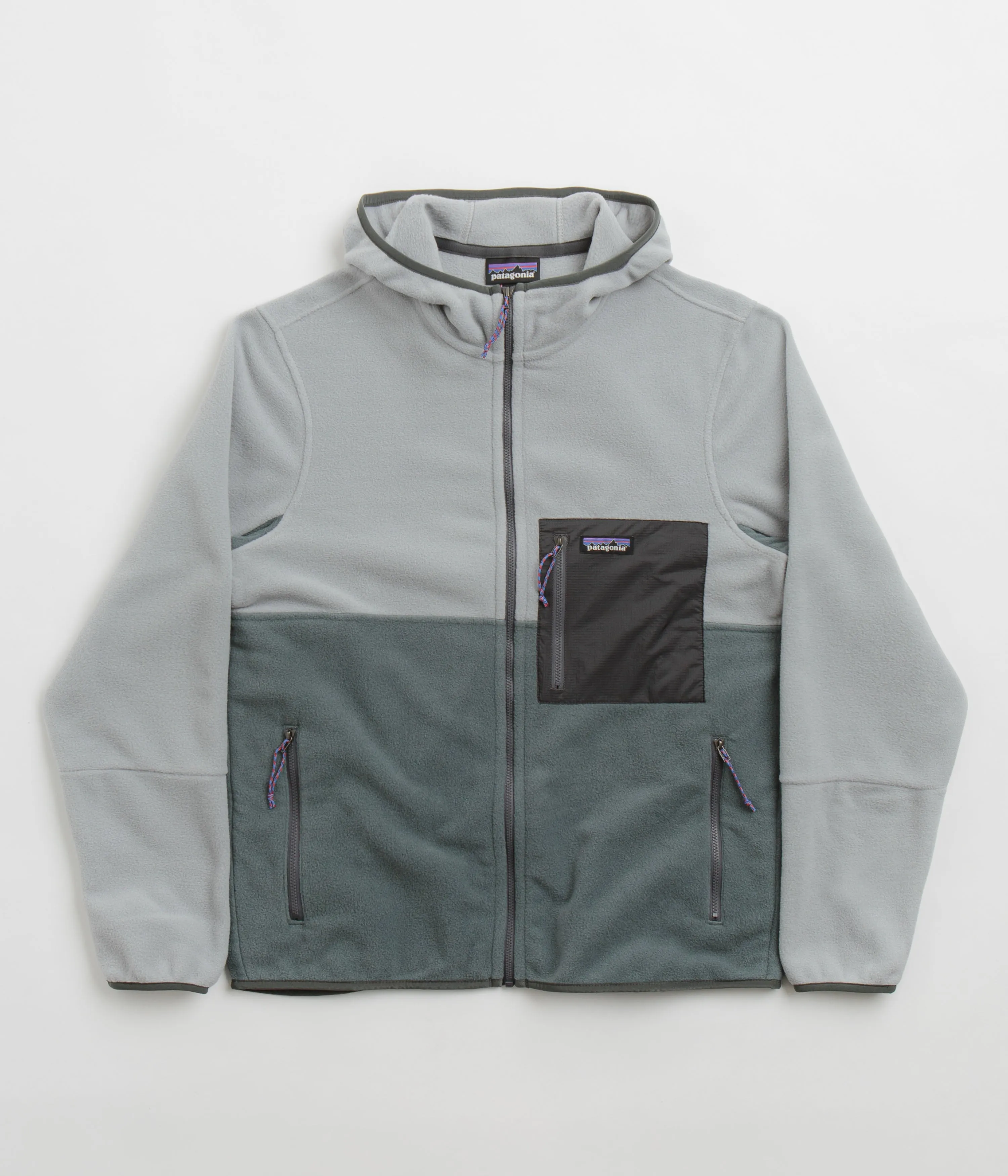 Patagonia Microdini Hoodie - Nouveau Green / Salt Grey