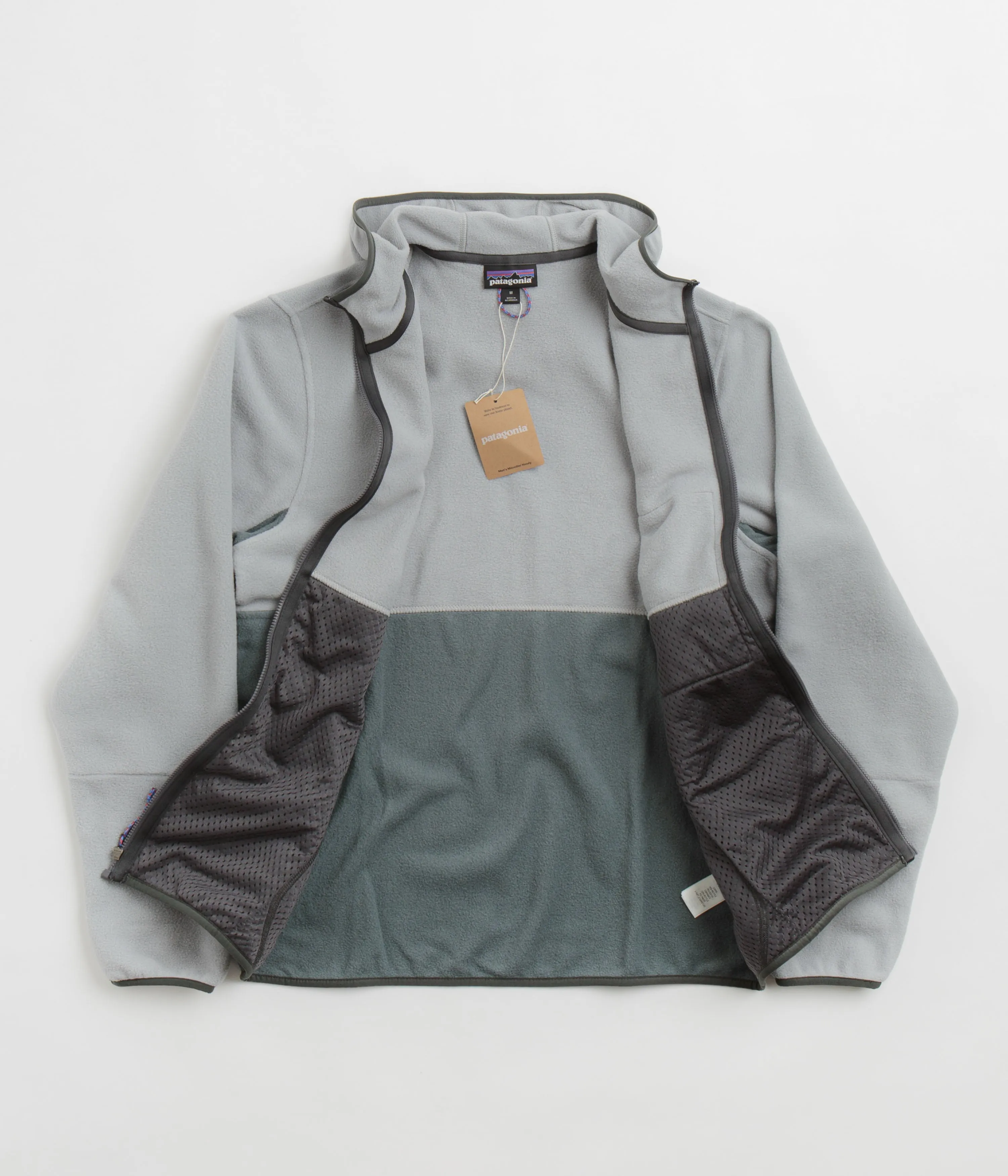 Patagonia Microdini Hoodie - Nouveau Green / Salt Grey