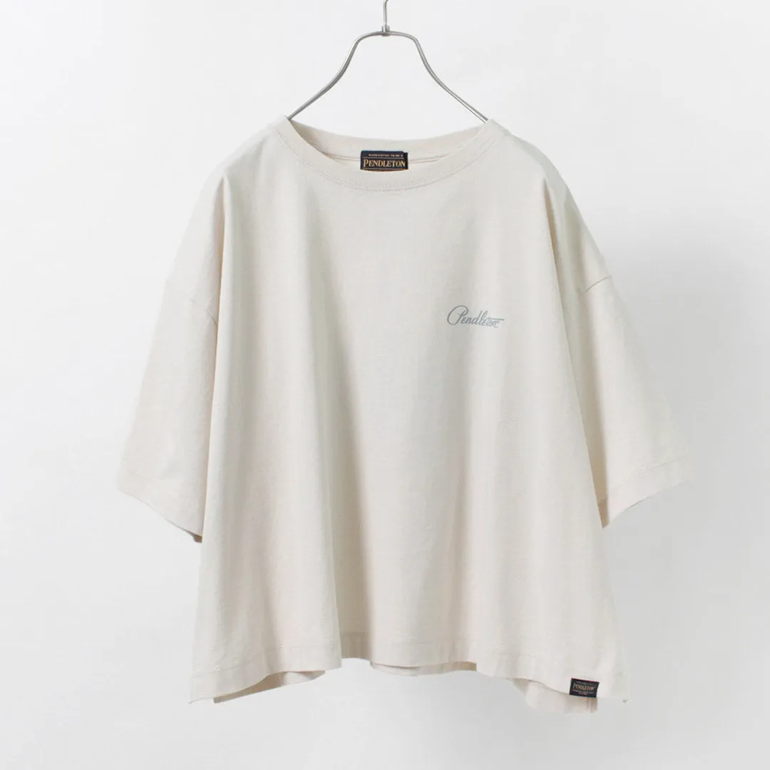 PENDLETON（ペンドルトン） バックプリント クロップドTシャツ / レディース トップス ショート丈 半袖 綿 コットン Back Print cropped TEE