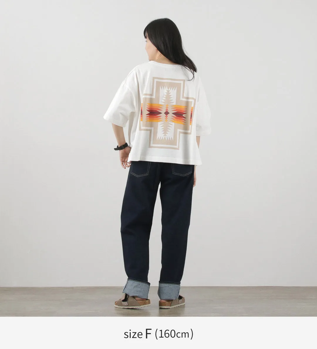 PENDLETON（ペンドルトン） バックプリント クロップドTシャツ / レディース トップス ショート丈 半袖 綿 コットン Back Print cropped TEE