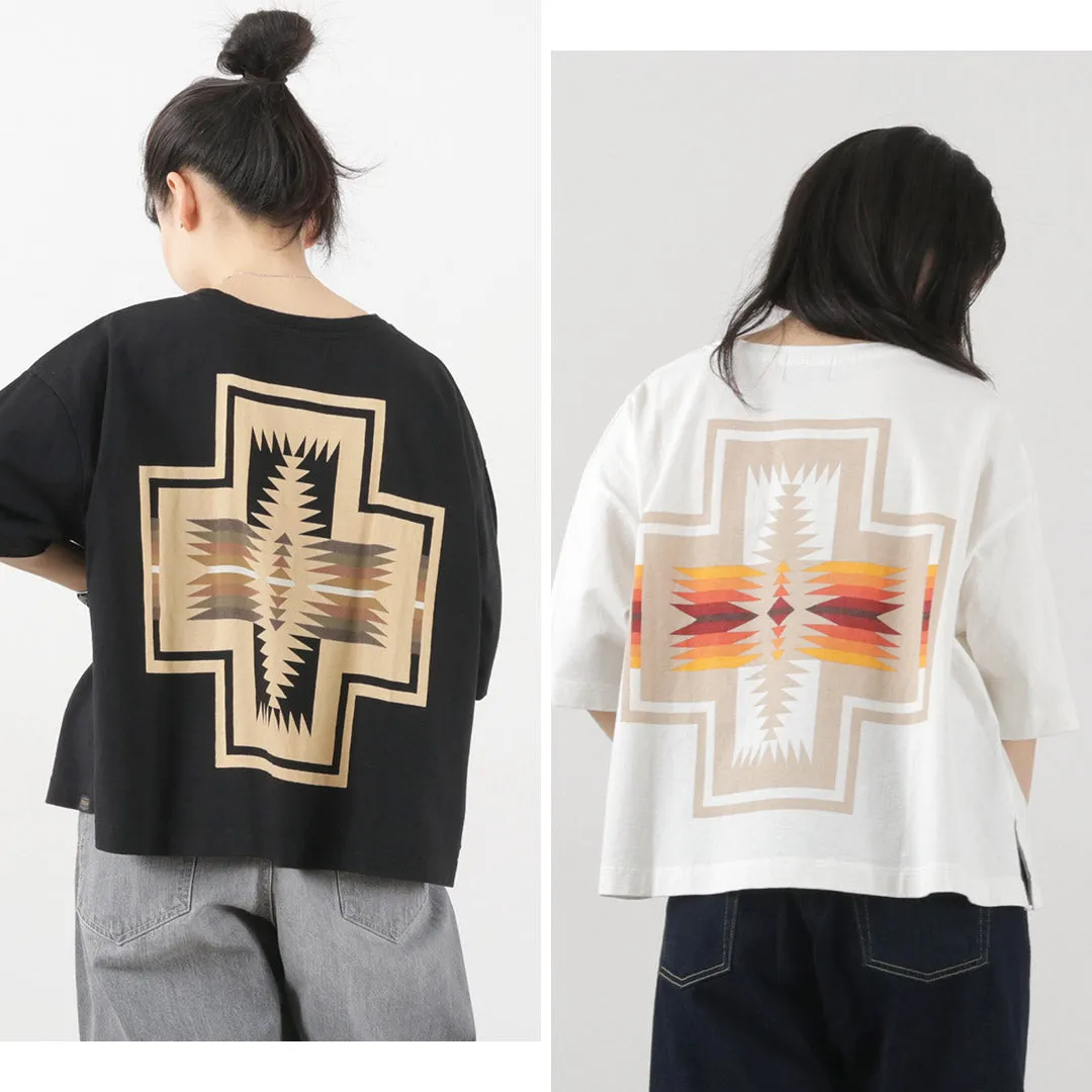 PENDLETON（ペンドルトン） バックプリント クロップドTシャツ / レディース トップス ショート丈 半袖 綿 コットン Back Print cropped TEE