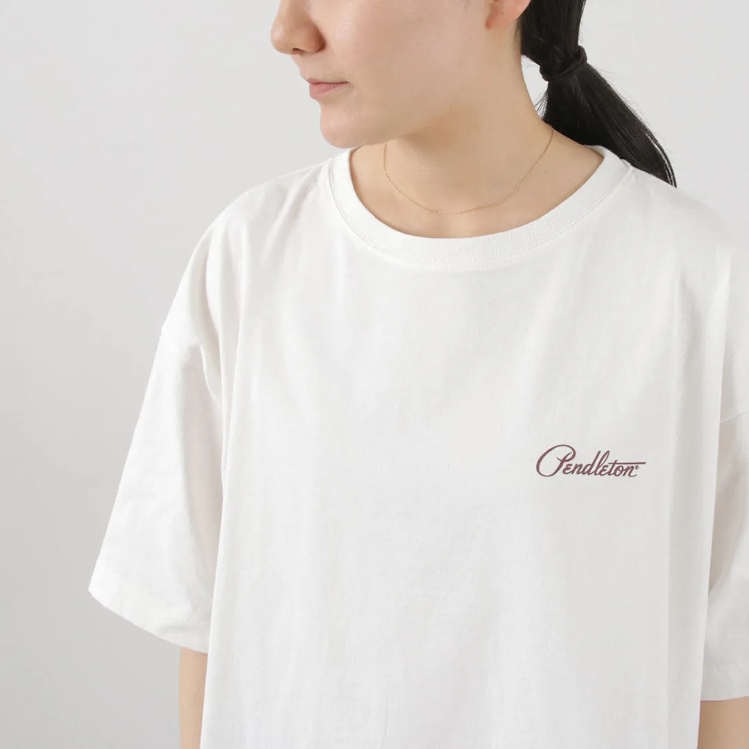 PENDLETON（ペンドルトン） バックプリント クロップドTシャツ / レディース トップス ショート丈 半袖 綿 コットン Back Print cropped TEE