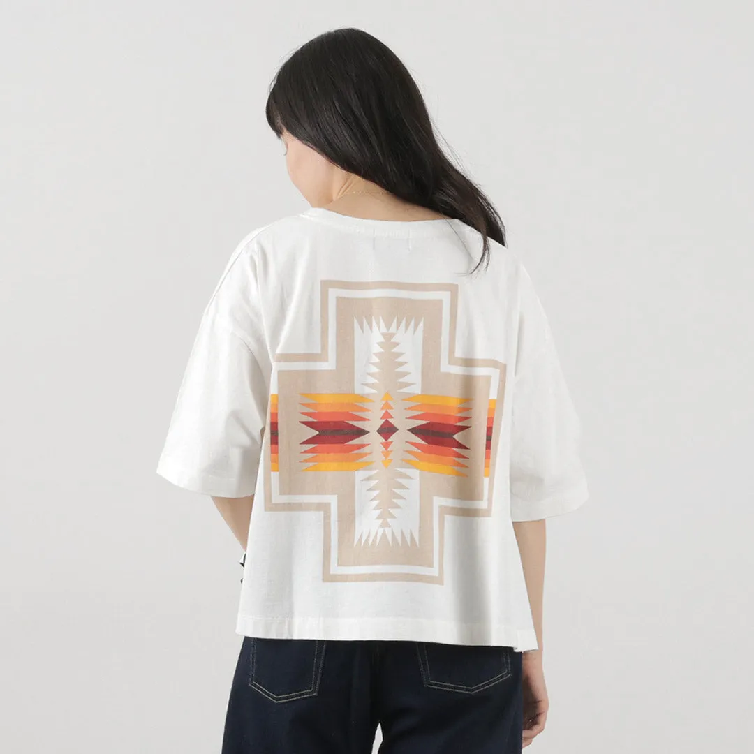 PENDLETON（ペンドルトン） バックプリント クロップドTシャツ / レディース トップス ショート丈 半袖 綿 コットン Back Print cropped TEE