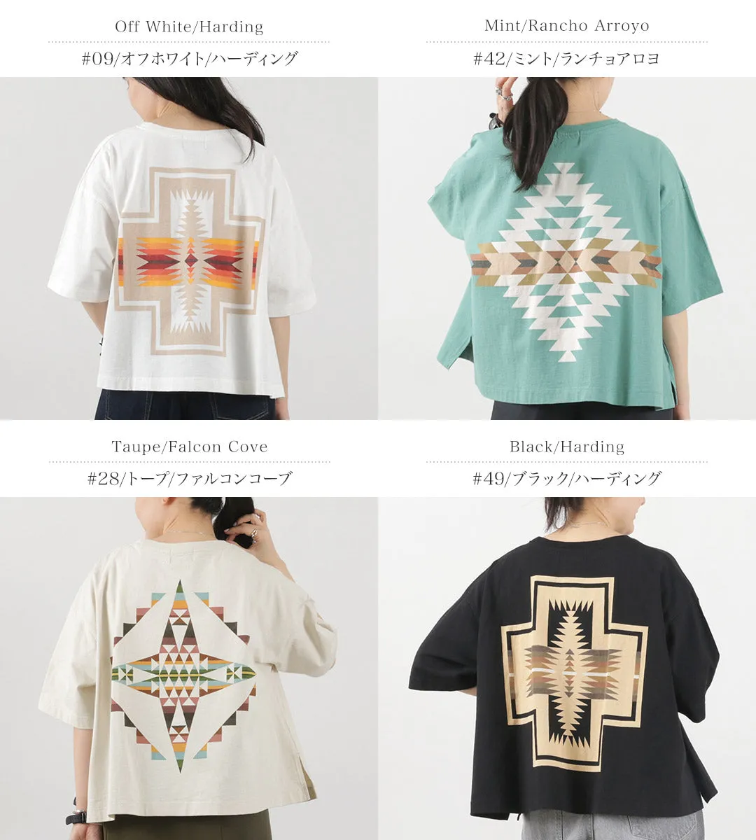 PENDLETON（ペンドルトン） バックプリント クロップドTシャツ / レディース トップス ショート丈 半袖 綿 コットン Back Print cropped TEE