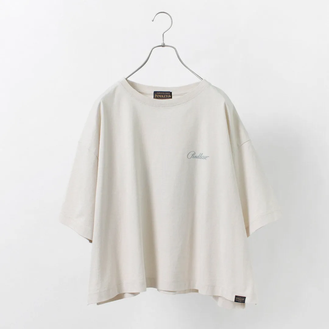 PENDLETON（ペンドルトン） バックプリント クロップドTシャツ / レディース トップス ショート丈 半袖 綿 コットン Back Print cropped TEE