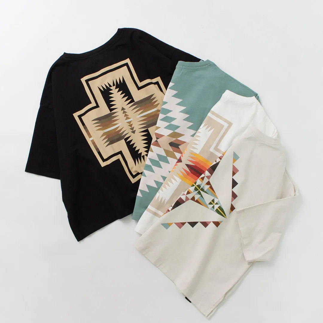 PENDLETON（ペンドルトン） バックプリント クロップドTシャツ / レディース トップス ショート丈 半袖 綿 コットン Back Print cropped TEE