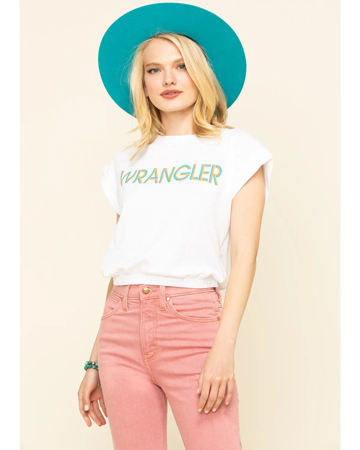 Product Name:  Wrangler Modern Women's White Logo High Rib Cropped Tee