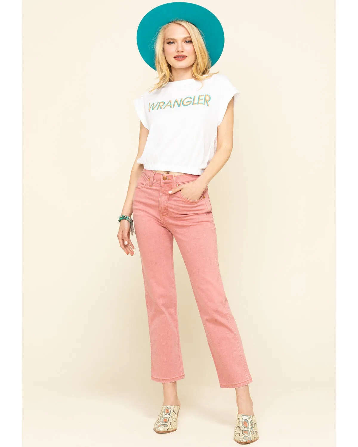 Product Name:  Wrangler Modern Women's White Logo High Rib Cropped Tee