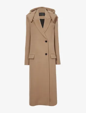 Proenza Schouler Reed Coat in Brushed Melange Wool - Camel Melange