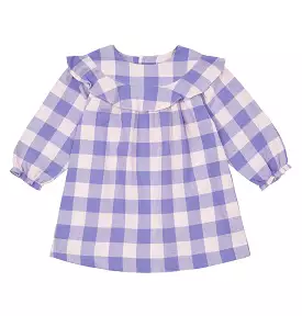 Purple Plaid Flannel Dress