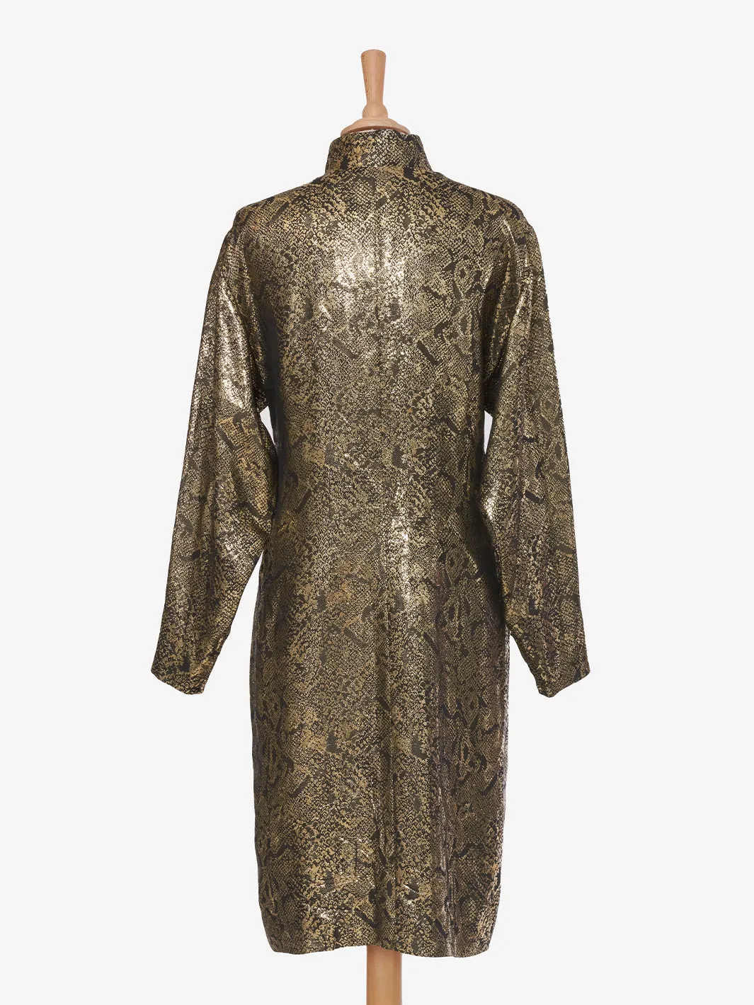 Scherrer Gold Print Dress