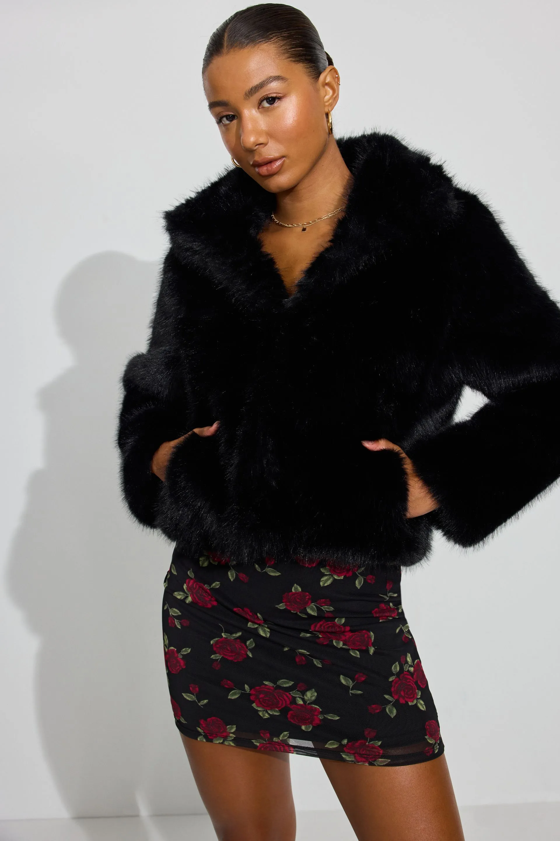 Short Faux Fur Coat