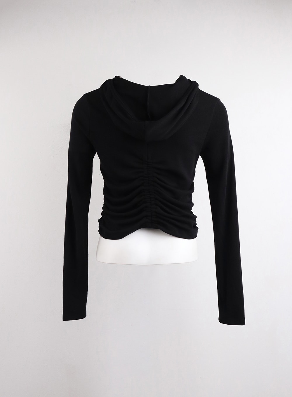 Slim Fit Hooded Shirring Top CJ416